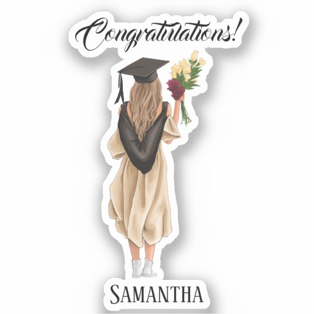 Personalised Watercolor Graduation (2) (Front)