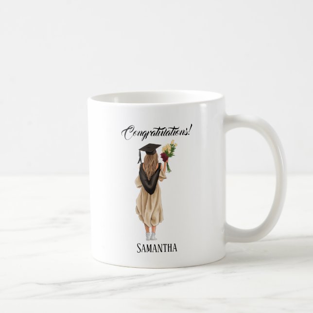 Personalised Watercolor Graduation (2) Coffee Mug (Right)