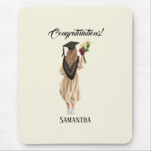 Personalised Watercolor Graduation (2) Mouse Mat