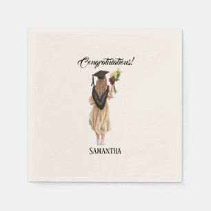 Personalised Watercolor Graduation (2) Napkin