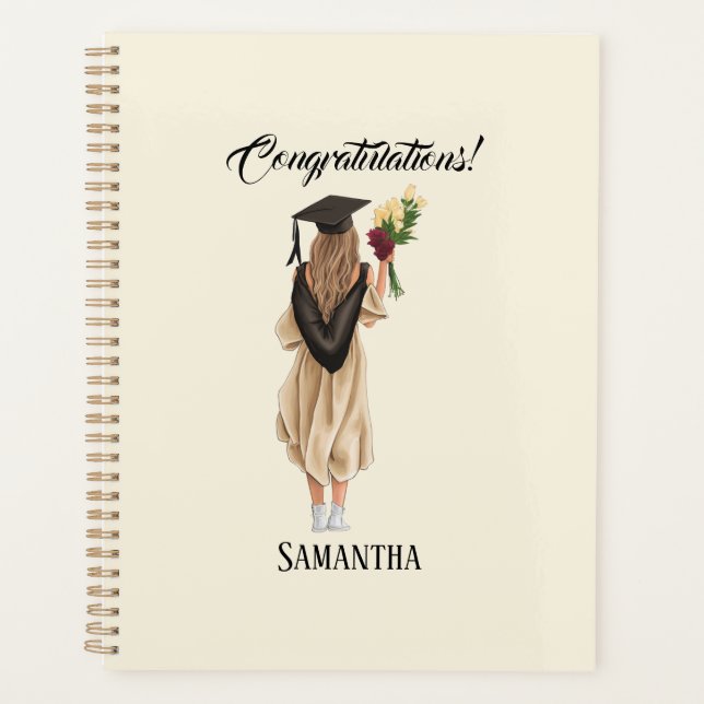 Personalised Watercolor Graduation (2) Planner (Front)