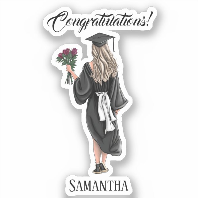 Personalised Watercolor Graduation (3) (Front)