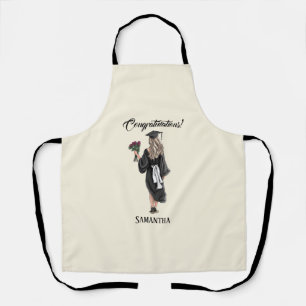 Personalised Watercolor Graduation (3) Apron