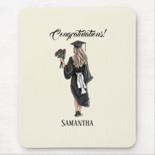 Personalised Watercolor Graduation (3) Mouse Mat