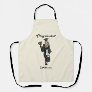 Personalised Watercolor Graduation (4) Apron