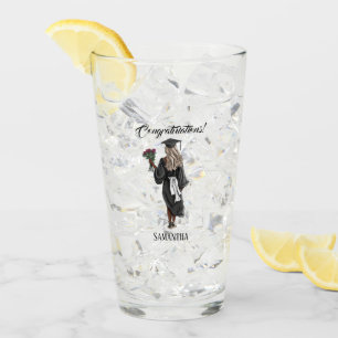 Personalised Watercolor Graduation (4) Glass