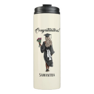 Personalised Watercolor Graduation (4) Thermal Tumbler