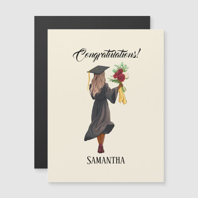 Personalised Watercolor Graduation (5) (Front/Back)