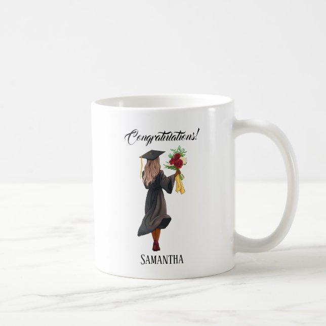 Personalised Watercolor Graduation (5) Coffee Mug (Right)