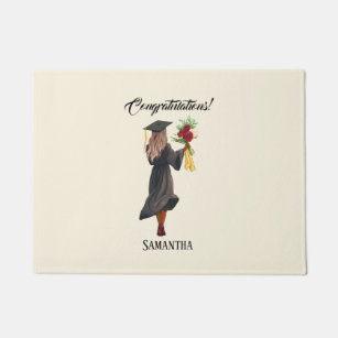 Personalised Watercolor Graduation (5) Doormat