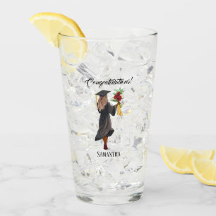 Personalised Watercolor Graduation (5) Glass