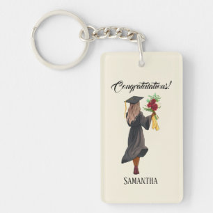 Personalised Watercolor Graduation (5) Key Ring