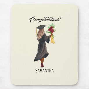 Personalised Watercolor Graduation (5) Mouse Mat