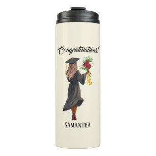 Personalised Watercolor Graduation (5) Thermal Tumbler