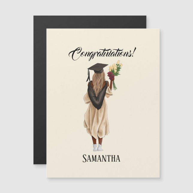 Personalised Watercolor Graduation (6) (Front/Back)