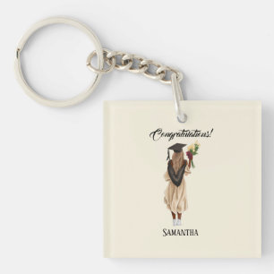 Personalised Watercolor Graduation (6) Key Ring