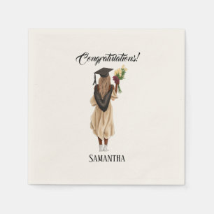 Personalised Watercolor Graduation (6) Napkin