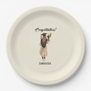 Personalised Watercolor Graduation (6) Paper Plate