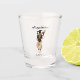 Personalised Watercolor Graduation (6) Shot Glass