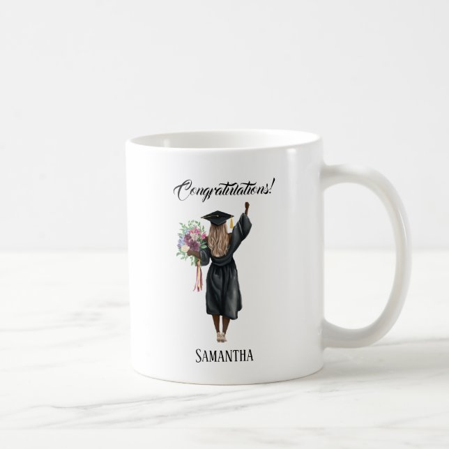 Personalised Watercolor Graduation (7) Coffee Mug (Right)