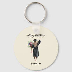 Personalised Watercolor Graduation (7) Key Ring