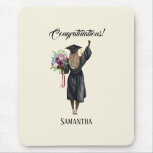Personalised Watercolor Graduation (7) Mouse Mat