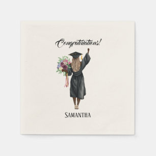 Personalised Watercolor Graduation (7) Napkin