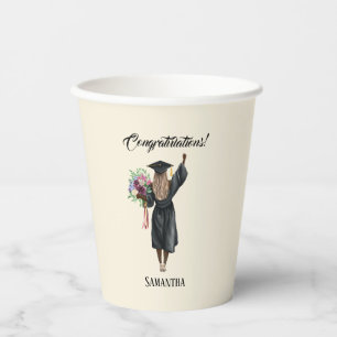 Personalised Watercolor Graduation (7) Paper Cups