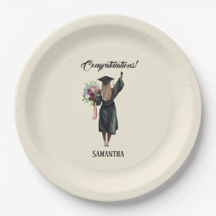 Personalised Watercolor Graduation (7) Paper Plate