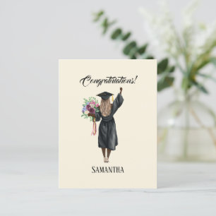 Personalised Watercolor Graduation (7) Postcard