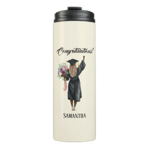 Personalised Watercolor Graduation (7) Thermal Tumbler