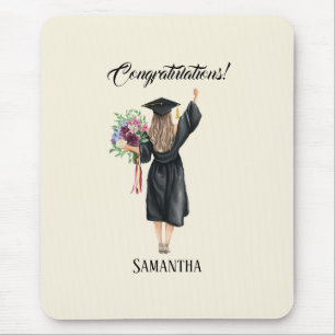 Personalised Watercolor Graduation (8) Mouse Mat