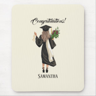 Personalised Watercolor Graduation (9) Mouse Mat