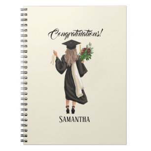 Personalised Watercolor Graduation (9) Notebook