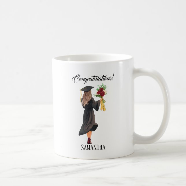 Personalised Watercolor Graduation  Coffee Mug (Right)