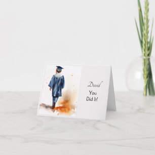 Personalised Watercolor Graduation Greeting Card