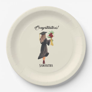 Personalised Watercolor Graduation  Paper Plate