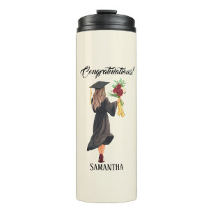 Personalised Watercolor Graduation  Thermal Tumbler