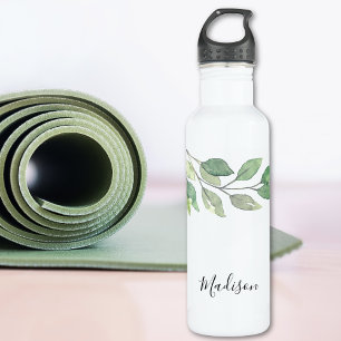 Personalised Watercolor Greenery 710 Ml Water Bottle