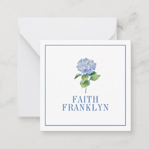 Personalised Watercolor Hydrangea Calling Card