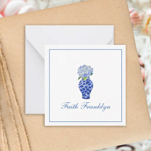Personalised Watercolor Hydrangea calling Card