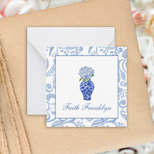 Personalised Watercolor Hydrangea calling Card