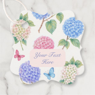 Personalised Watercolor Hydrangea Gift Tag 
