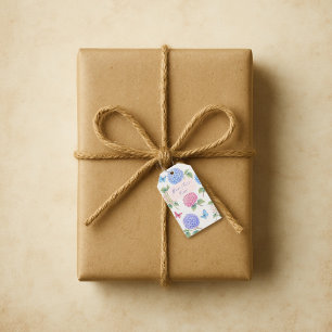 Personalised Watercolor Hydrangea Gift Tag 