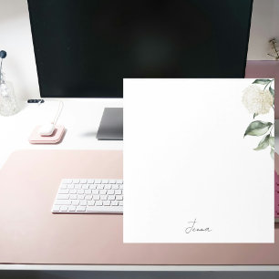 Personalised Watercolor Hydrangea Notepad