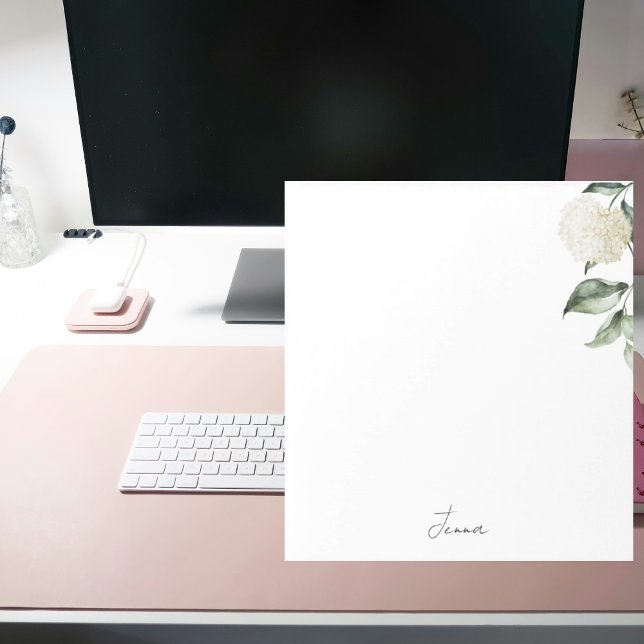 Personalised Watercolor Hydrangea Notepad (Creator Uploaded)