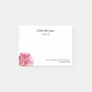 Personalised Watercolor Hydrangea Scripture Post-it Notes