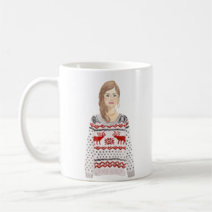 Personalised Watercolor Image Christmas Mug