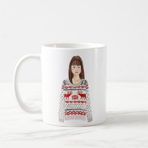 Personalised Watercolor Image Christmas Mug