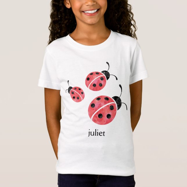 Personalised Watercolor Ladybug Lovebug Tee (Front)